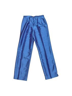 VANITY FAIR Vintage 80s Shiny Iridescent Light Pleated Trousers Pants Womens 8